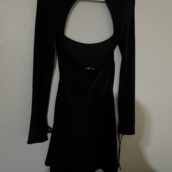 Mirror Palais Mini Wrap Dress Black - Picture 4 of 8